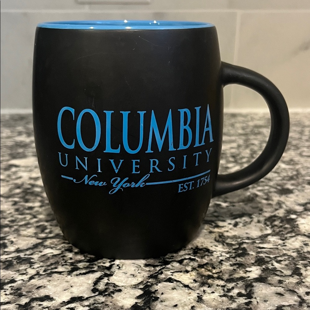 Columbia University Black and Blue Mug Blue Accents & Interior Matte